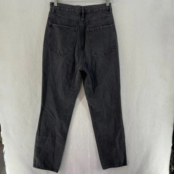 Pacsun Dad Jeans Joan Womens 27 Black Denim Pockets Straight Leg Distressed - Picture 2 of 10